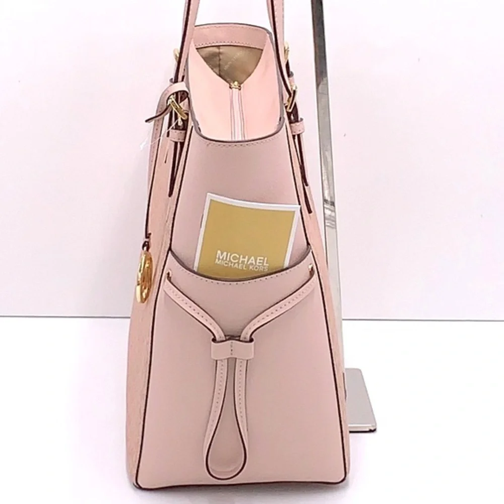 MICHAEL KORS GILLY LARGE DRAWSTRING TRAVEL TOTE BALLET SIGNATURE COLOR - Picture 5 of 14